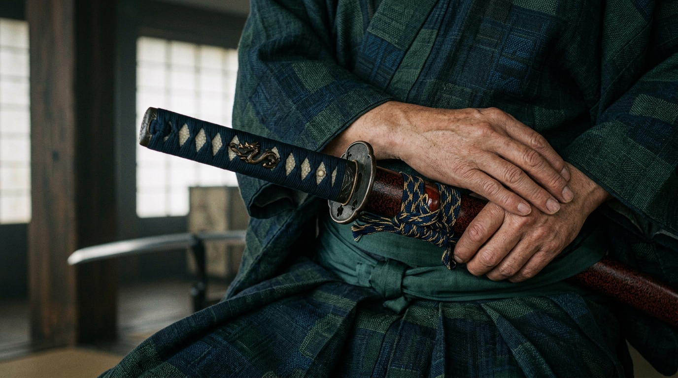 Wakizashi - The Companion Sword - Shogun (2024) style cinematic historical scene