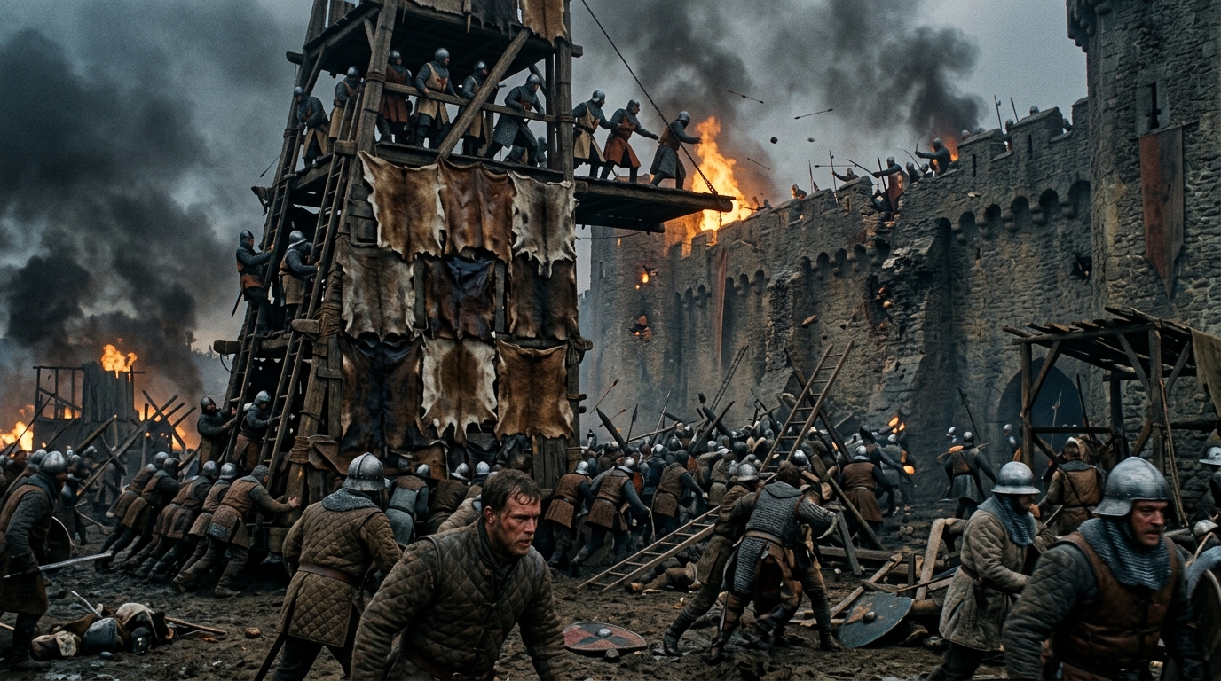 Siege Tower: The Mobile Fortress That Brought Armies to the Walls - 1917, Saving Private Ryan style cinematic historical s...