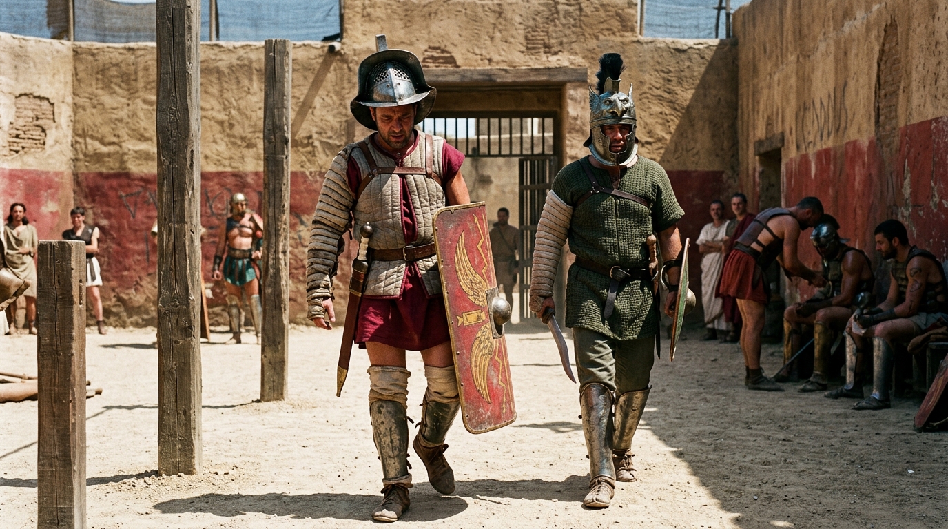 Nine Out of Ten Gladiators Survived Each Fight They Entered - HBO Rome (2005-2007) style cinematic historical scene
