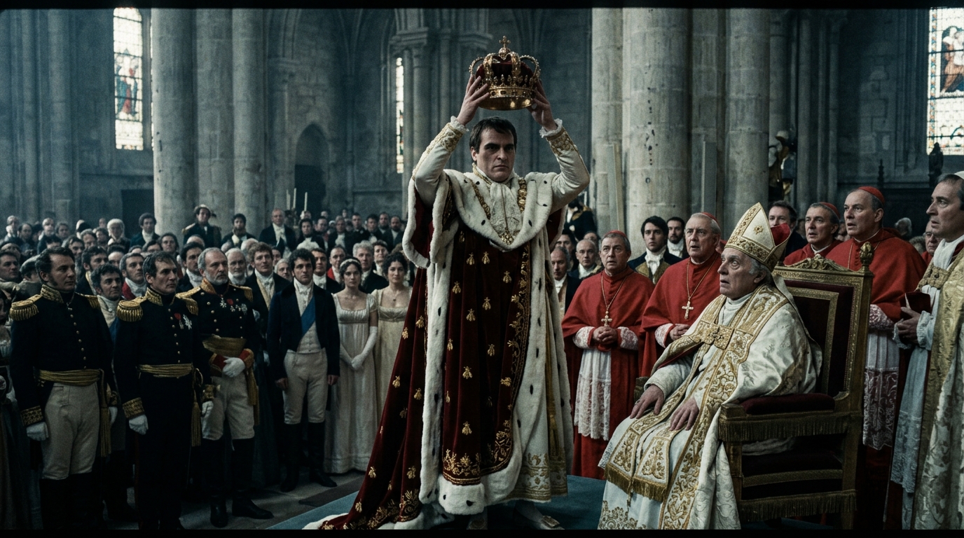 He Crowned Himself, But That's Not the Real Scandal - 1917 (2019) style cinematic historical scene