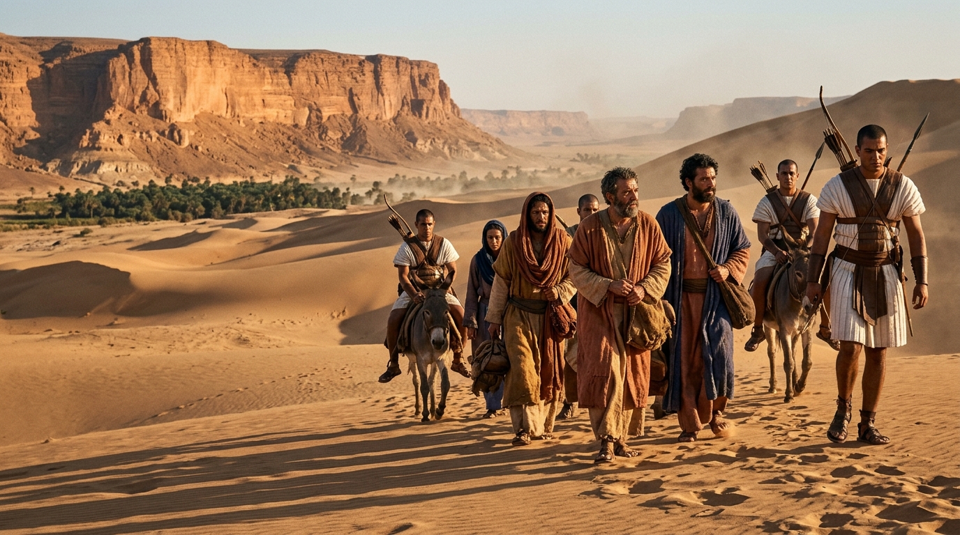 Exile to the Western Oases: Social Death in the Desert - Apocalypto (2006) style cinematic historical scene