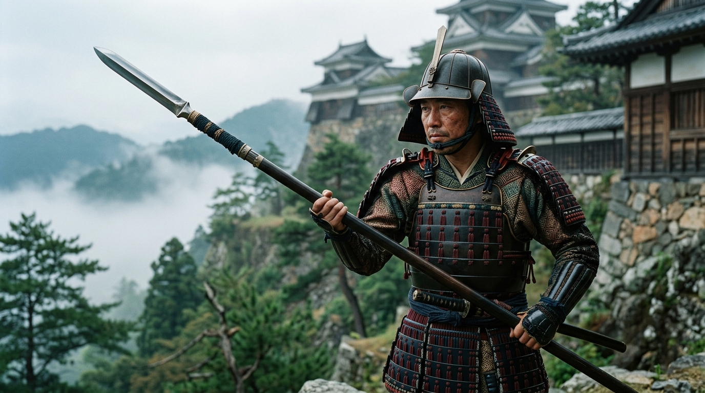 Yari - The Samurai Spear - Shogun (2024) style cinematic historical scene