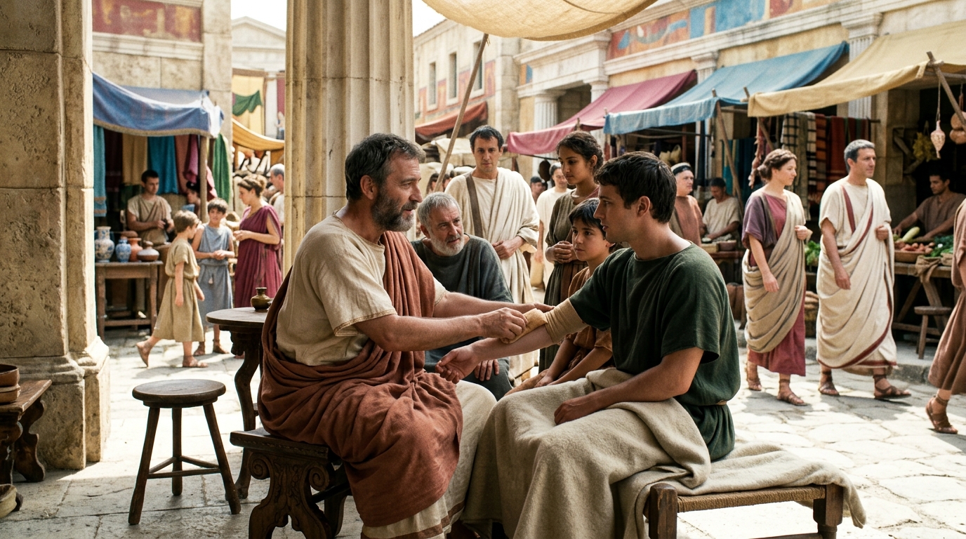 Asclepiades of Bithynia: The Revolutionary Who Rejected Drugs for Gentle Therapy - Historical illustration