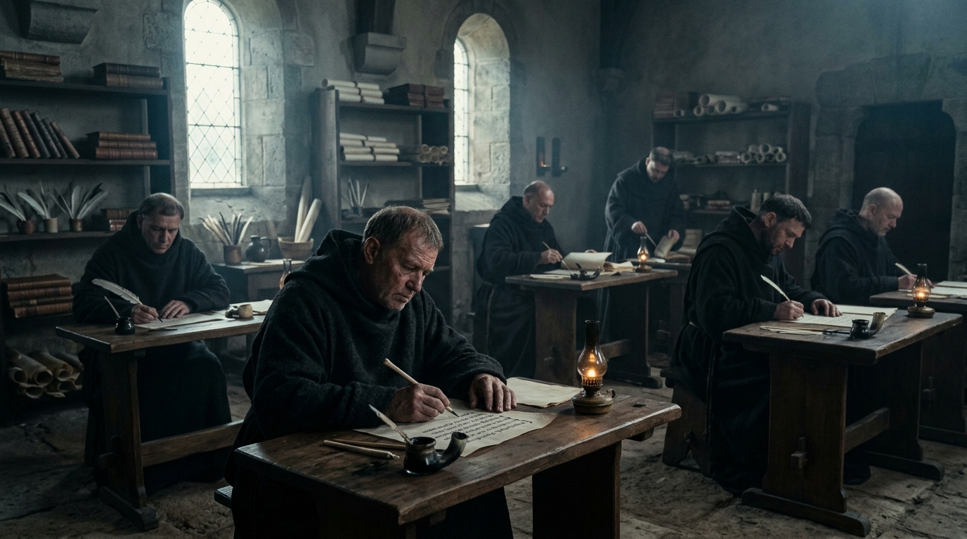 Corbie: The Carolingian Manuscript Factory That Invented Modern Handwriting - Historical illustration