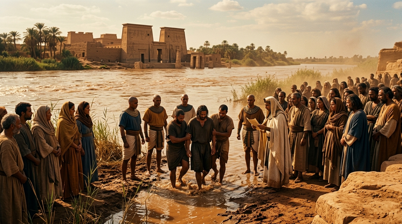 Drowning in Sacred Waters: Sacrilege Punished by the River - Apocalypto (2006) style cinematic historical scene