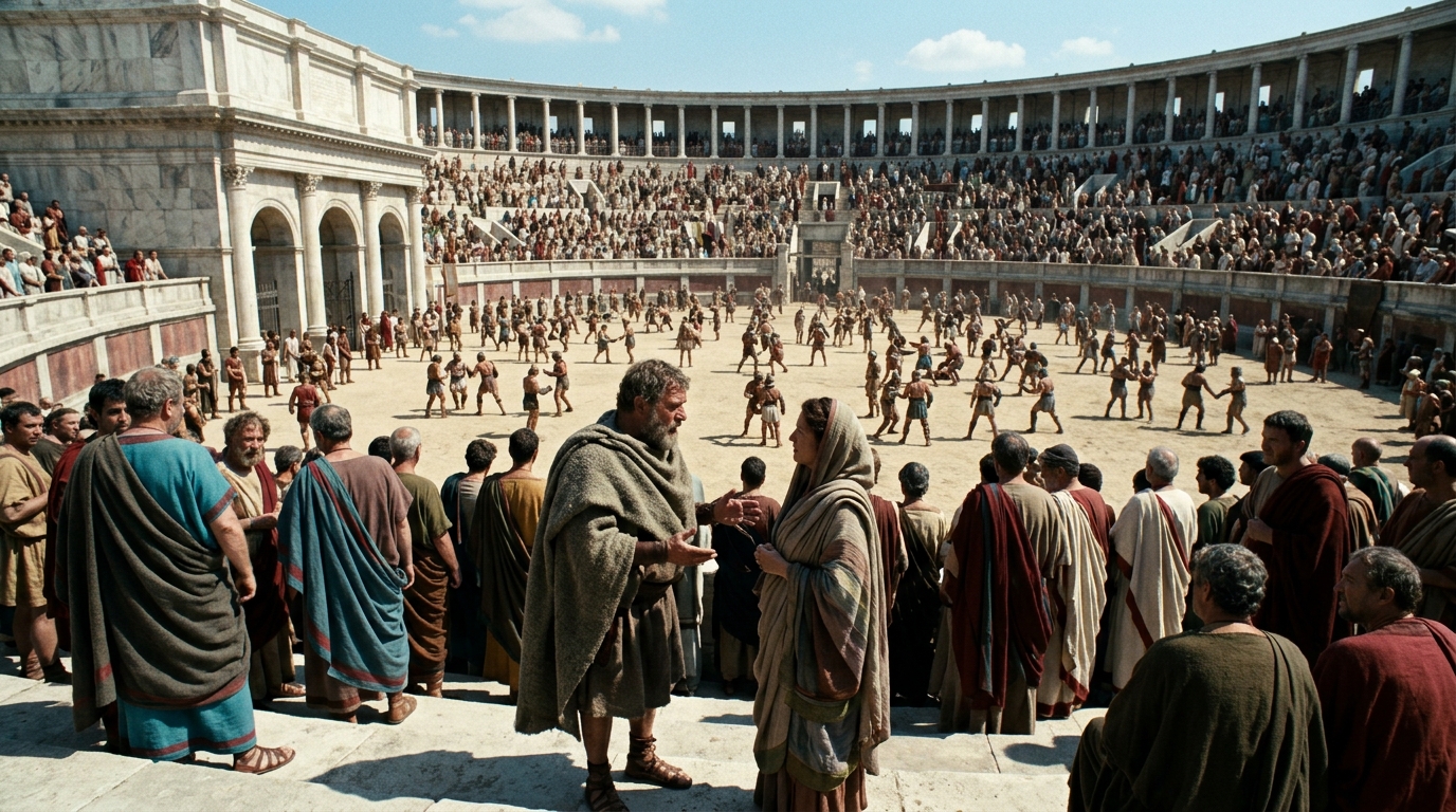 Emperor Trajan's Games in 107 AD Cost 350,000,000 Sesterces and Featured 10,000 Gladiators - HBO Rome (2005-2007) style ci...