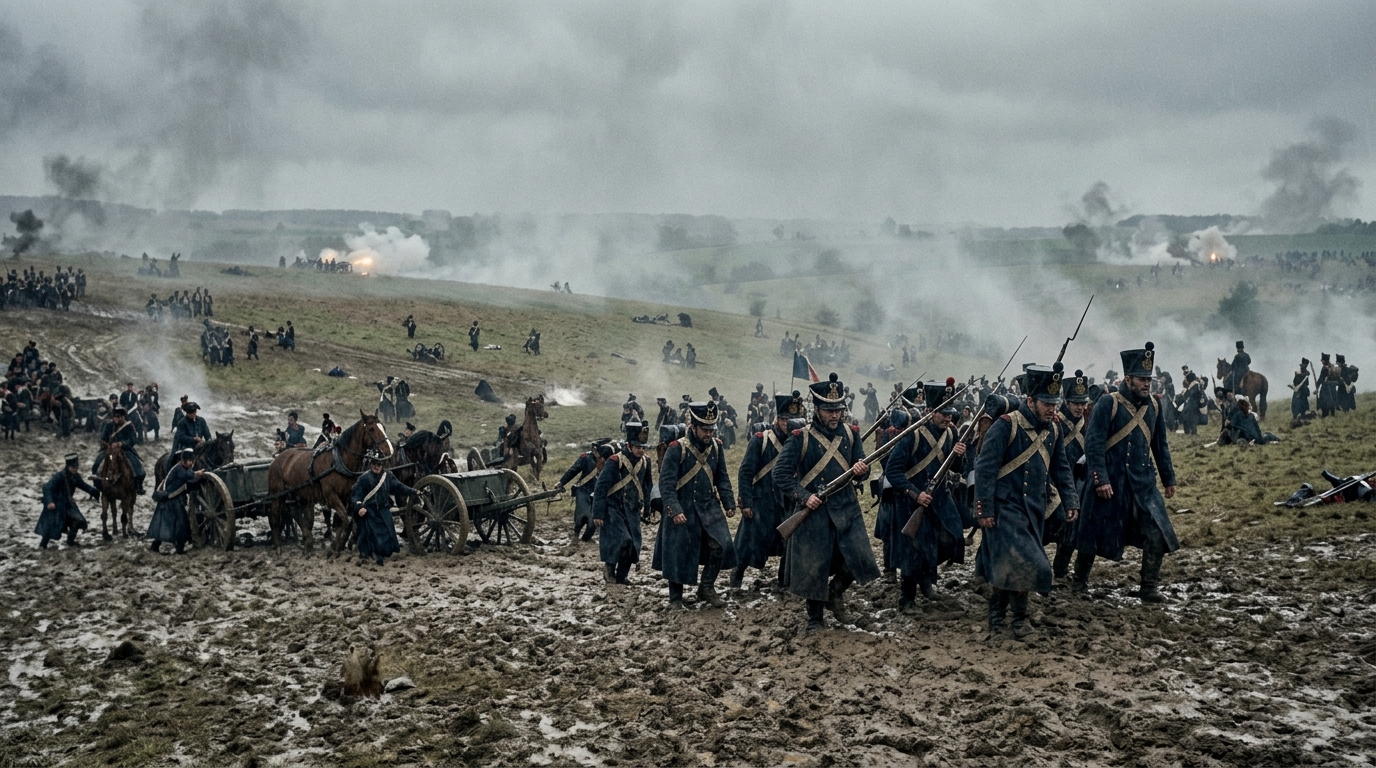 Waterloo's Loss Came Down to Wet Ground and One General - 1917 (2019) style cinematic historical scene