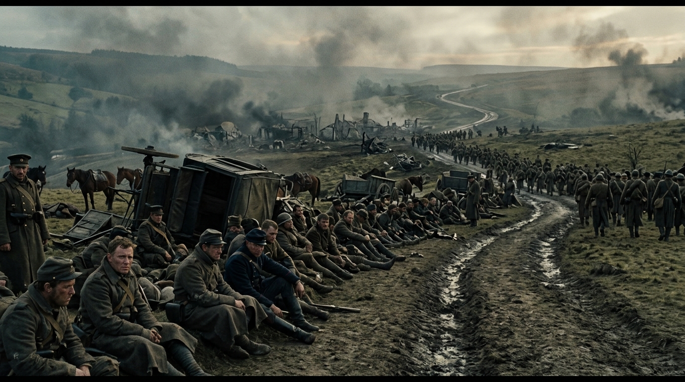 His Brothers' Kingdoms Collapsed Like Dominoes - 1917 (2019) style cinematic historical scene
