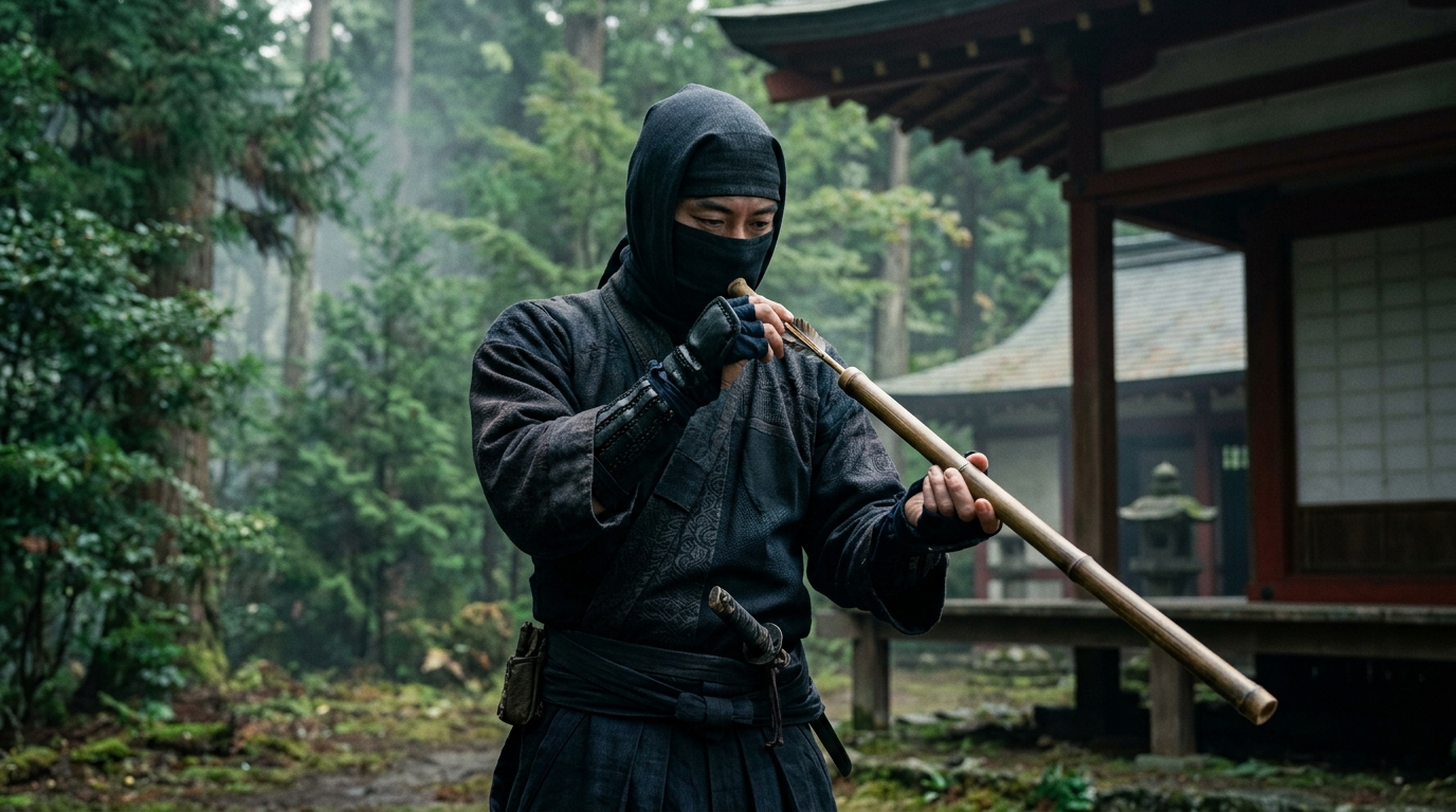 Fukiya - The Poison Blowgun - Shogun (2024) style cinematic historical scene