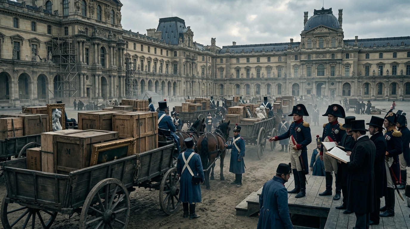 He Transformed the Louvre Into History's Greatest Art Heist - 1917 (2019) style cinematic historical scene